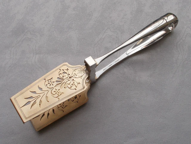 RARE MONUMENTAL PINCE à Asperges De 925er Argent Sterling, Gorham Main