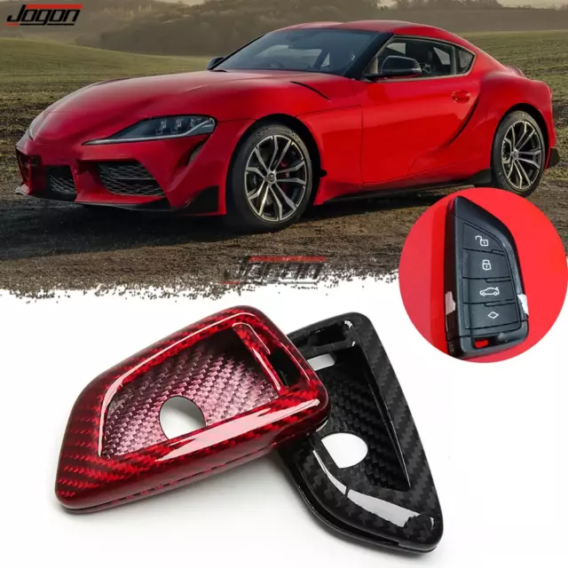 For Toyota Supra GR MK5 A90 J29 2019+ Car Key Fob Cover Key Case Carbon Fiber