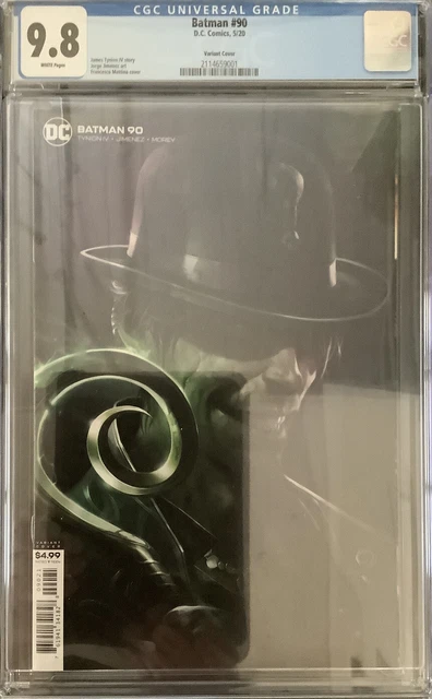 Batman #90 Cgc 9.8 Wp Variant Cover Dc Riddler Cover New Movie