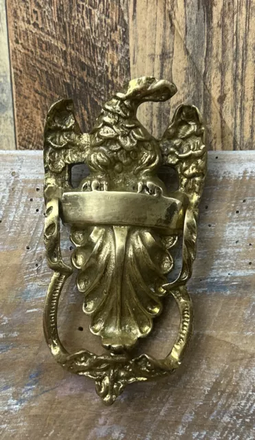 Vintage Solid Brass American Eagle Door Knocker Antique Brass Door Decorative