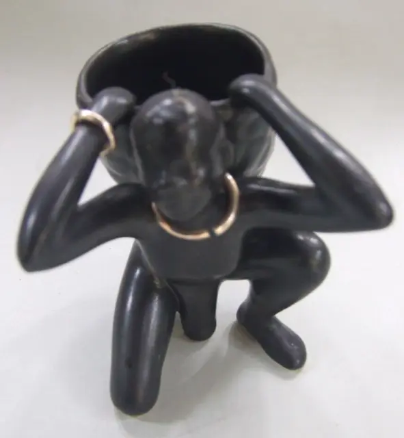 Mid- Century Black Nude Lady  Small  Figurine  Vintage Retro  Barsony Era 60's