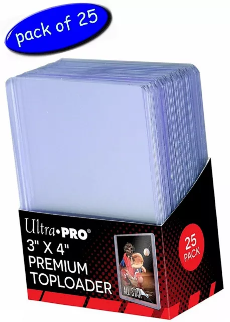 25 Ultra-Pro 7.6cm x 10.2cm Premium Toploaders - Paquet De 25 - Top Loader 81145