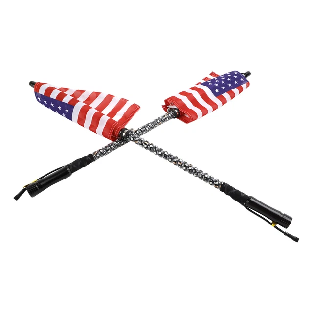 Fouet LED RGB 2FT Avec Télécommande Et App - Antenne Spirale Lumineuse Pour SUV, ATV, UTV Et Camions