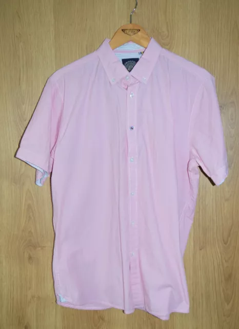 Springfield Custom Fit Shirt Mens Extra Large XL Pink Designer Fashion Men