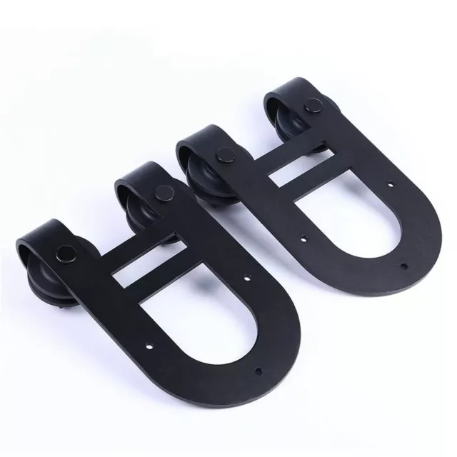 4-20 FT Sliding Barn Door Hardware Kit for Single/Double/Bypass Horseshoe Roller