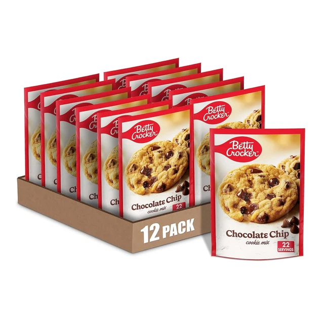 BETTY CROCKER READY to Bake Chocolate Chip Cookie Mix, 17.5 Oz. (Pack
