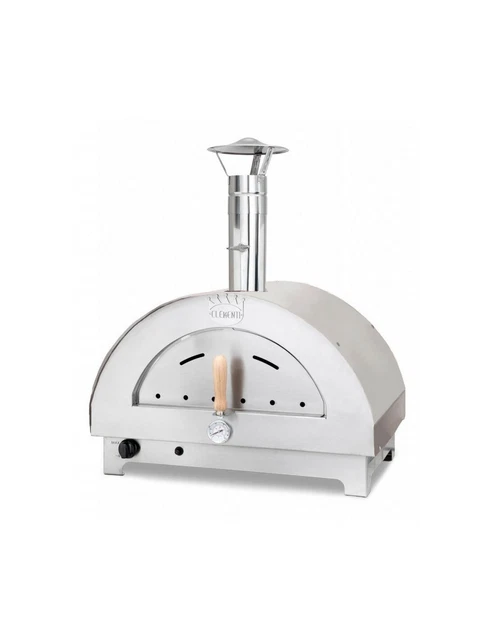 Four La Gaz - Bois CLEMENTI Clementino Hybride Toit Inox Camera 60x40 CM