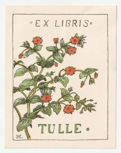 JOHANNES LARSEN: Exlibris für Tulle, Blume