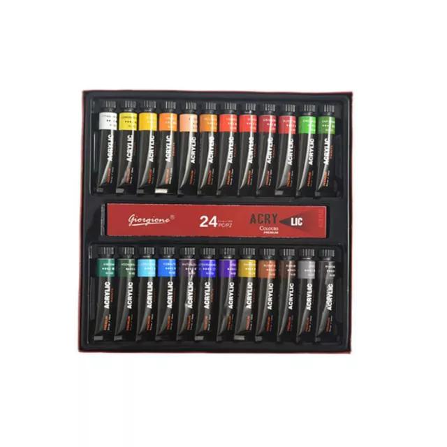 24 Colors Painting Acrylic Suit Aluminum Pipe Waterproof Painting Oil Color Set 2