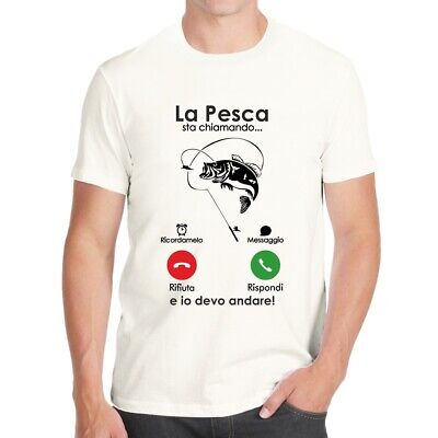 T Shirt LA PESCA STA CHIAMANTO CARPFISHING MAGLIETTA PESCATORI T-SHIRT IPHONE