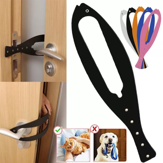 Cat Door Holder Latch Keep Dogs Out Flex Door Stopper Adjustable Latch Strap