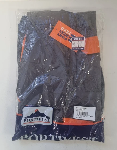 Portwest Texo Contrast Mens Trousers Grey - Medium