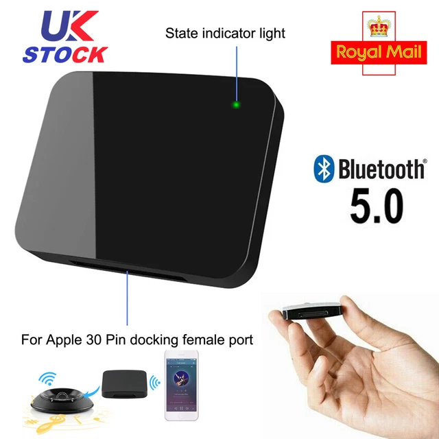 BLUETOOTH MUSIC RECEIVER Audio Adapter for iPod iPhone 30 Pin Bose Dock