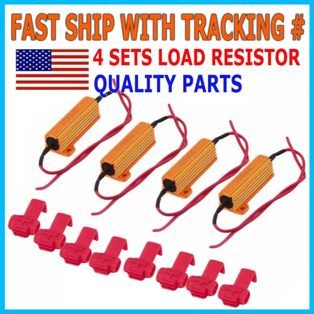 4pcs Load Resistor 50W 6RJ 6ohm LED Decoder FIX Hyper Flash Turn Signal Blinker