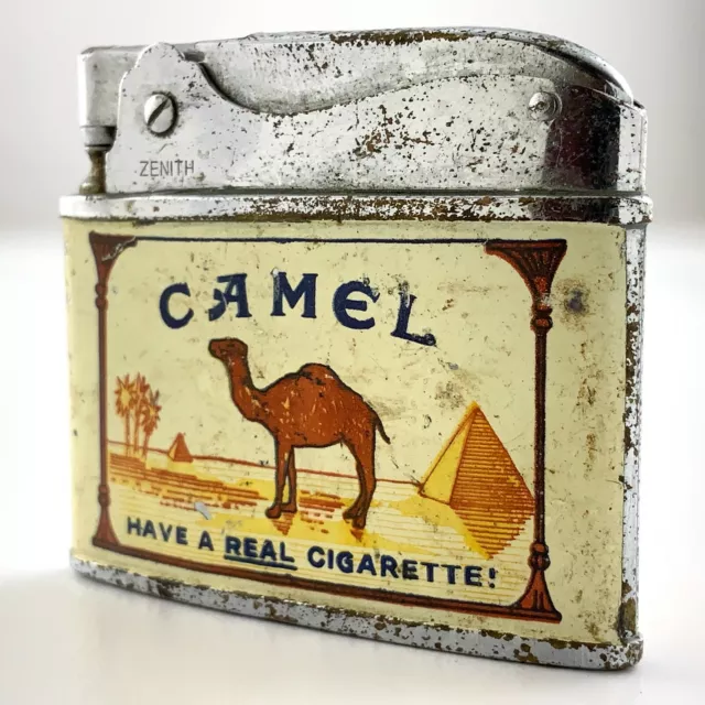 Camel Cigarettes Flat Lighter Zenith Advertising Vintage Sold As Is U386 2