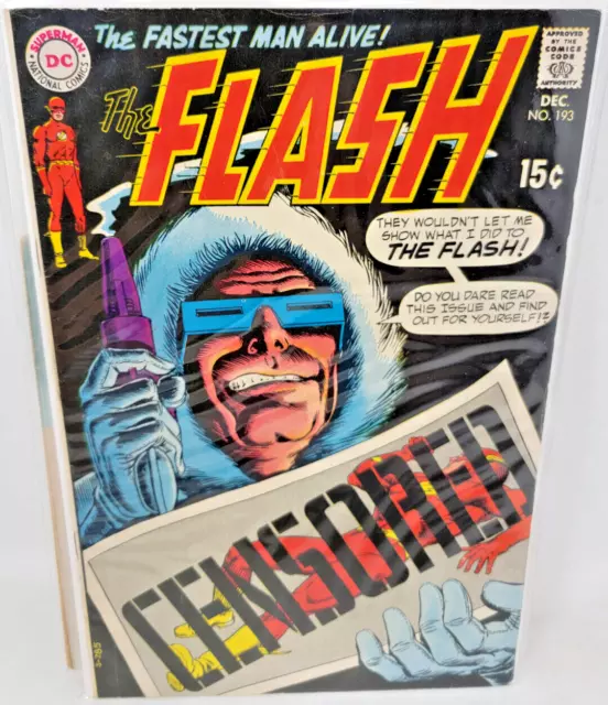 The Flash #193 Dc Silver Age Captain Cold & Heat Wave Appearance *1969* 7.0