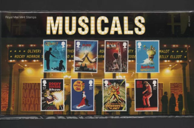 Gb 2011 Musicals Stamp Presentation Pack