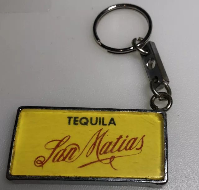 San Matias Tequila Alcohol Advertising Vintage Keychain