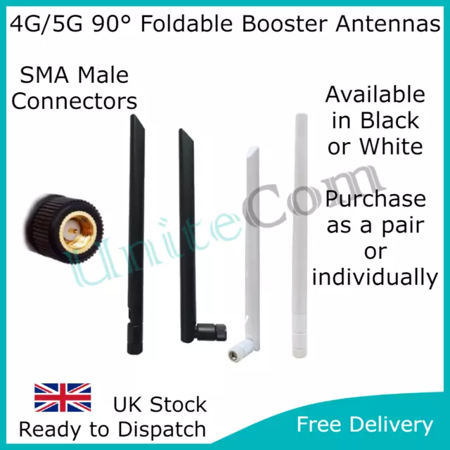 4G 5G LTE Router Terminal Blade Antenna SMA Black White Huawei B535 TPLink MR600