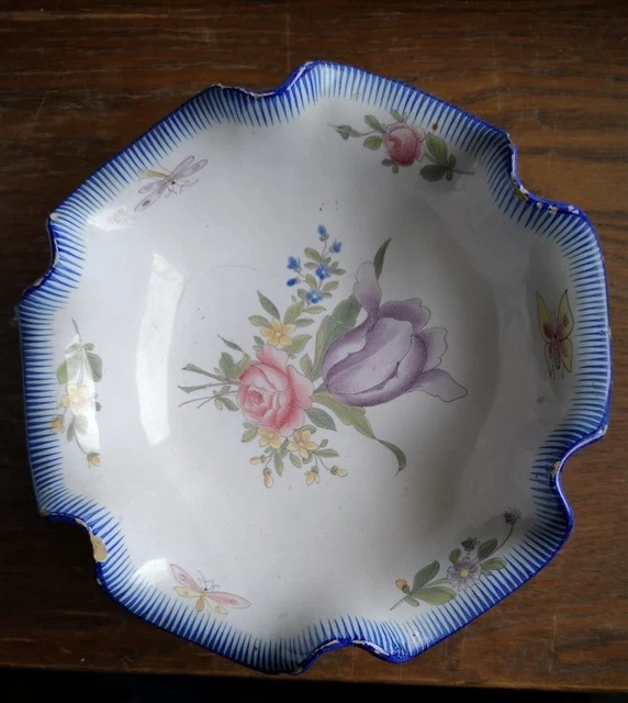 ENSEMBLE DE 2 anciens bols faïence de St Amand France Modèle Églantine EUR 14,00 - FR