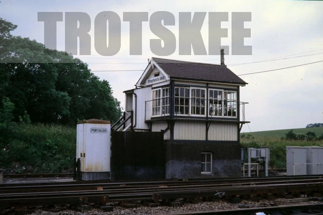 35mm Slide BR British Railways Scene View Shepherd's Well Signal Box 1984 Orig