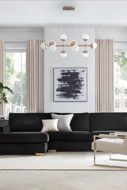 Next Brass Cassini chandelier 10 Light Pendant Ceiling Light gold Sputnik globe