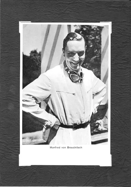 POSTCARD MANFRED VON BRAUCHITSCH MERCEDES RENNFAHRER PHOTOGRAPH 1930s PERIOD