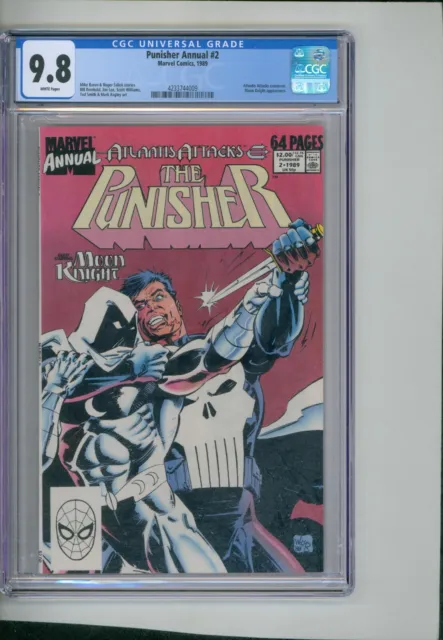 Punisher Annual 2 CGC Graded 9.8 NM/MT 1st Moon Knight Fight Marvel Comics 1989
