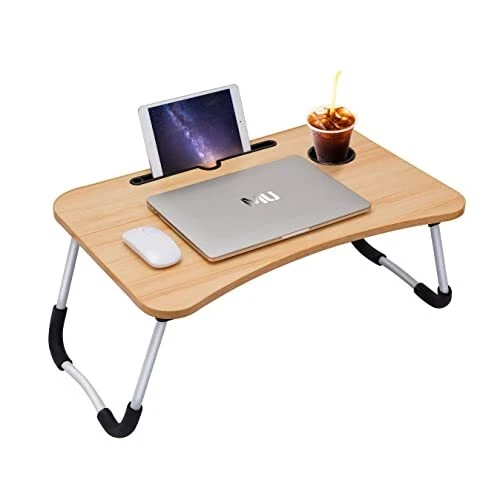 Support Ordinateur Portable, Plateau de lit, Table de lit pliable Avec Porte Gob