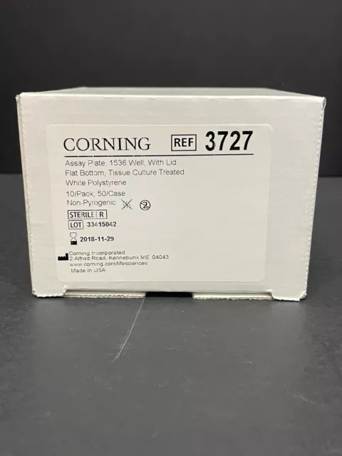 Corning Microplate with Lid 1536 Well White Total of 30 Plates
