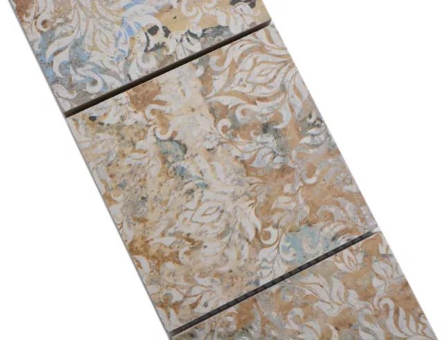 Bordo mosaico bordo ceramica vintage listello decorativo marrone sabbia WB23BOR-95CS