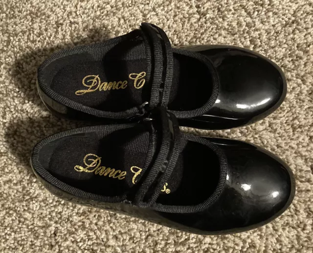Dance Class Toddler Girls Mary Jane Strap Tap Shoes Black Size 9.5