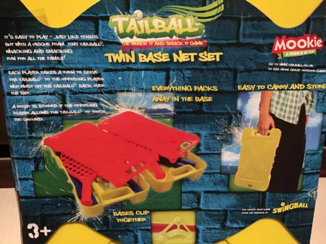 Mookie Tailball twin base net set whack it swing ball carry case game set sealed 2