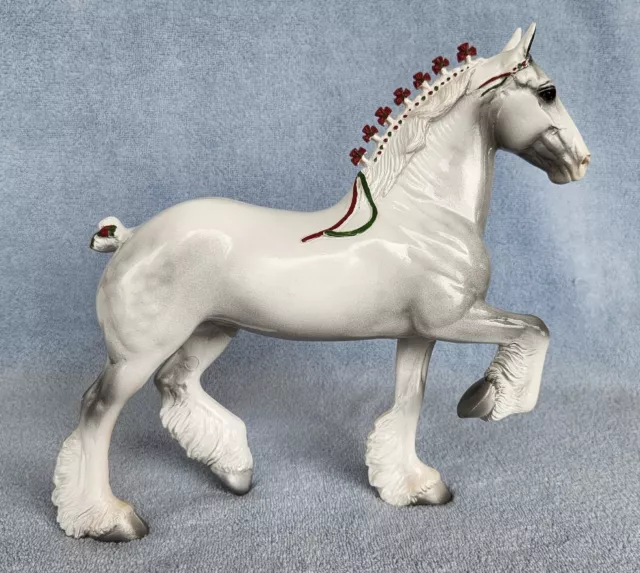 Peter Stone 1998 Christmas Holiday Clydesdale Trotting Drafter. #9738. Signed!