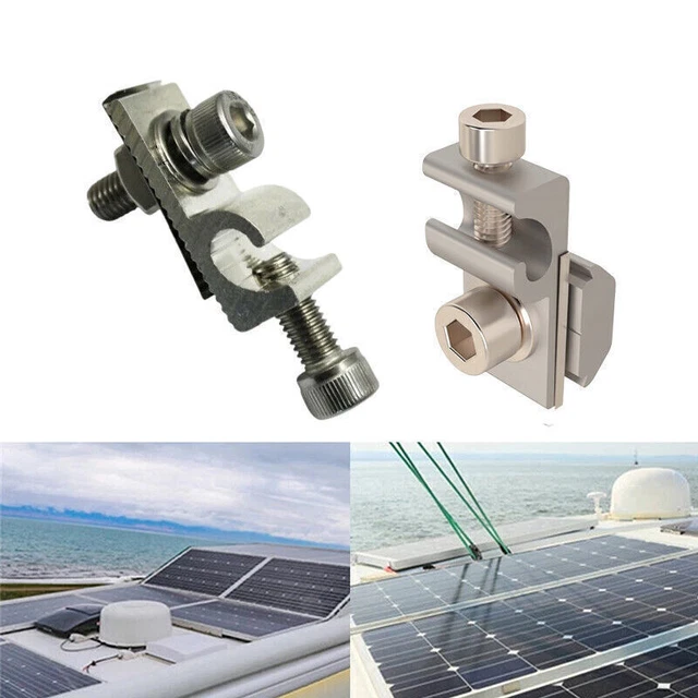 Abrazadera de conexión a tierra aluminio acero inoxidable solar fotovoltaica para perfil de aluminio