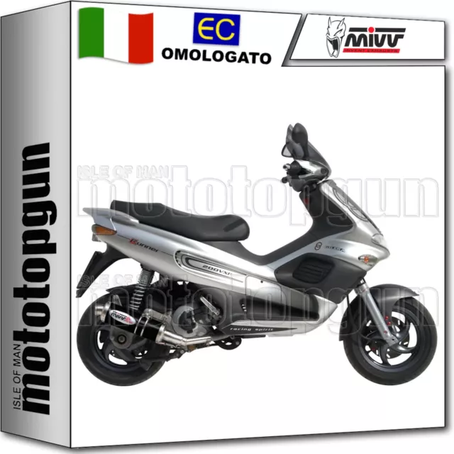 Mivv Scarico Omologato Cat-Oem Gp Inox Nero Gilera Runner 200 2003 03 2004 04