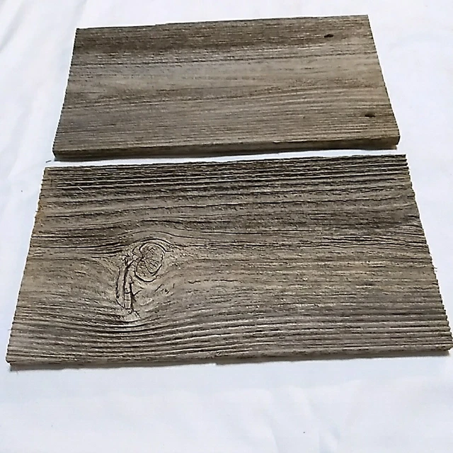 14"x7.5" Reclaimed Old Fence/Barn Wood Planks Crafts Weathered Boards-Set Of 2 2
