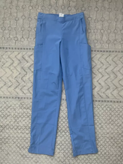 WONDERWINK W123 Womens Flat Front Cargo Scrub Pant, Ceil Blue,XS, NWOT,Free Ship