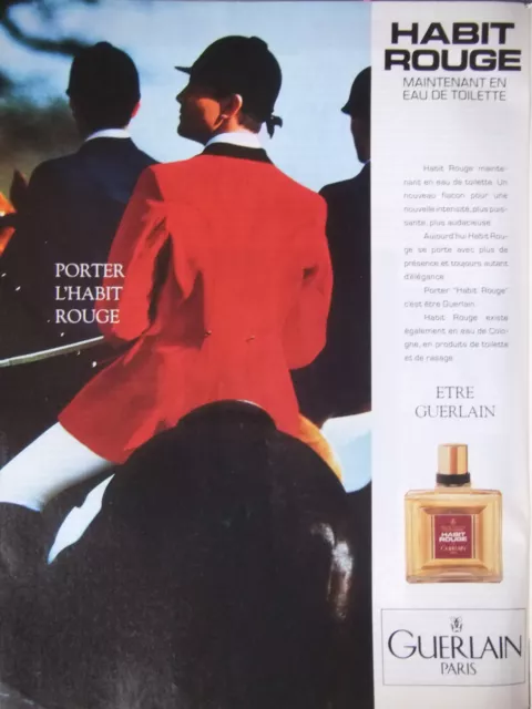 1989 Guerlain Red Dress Eau De Toilette Press Advertisement - Advertising