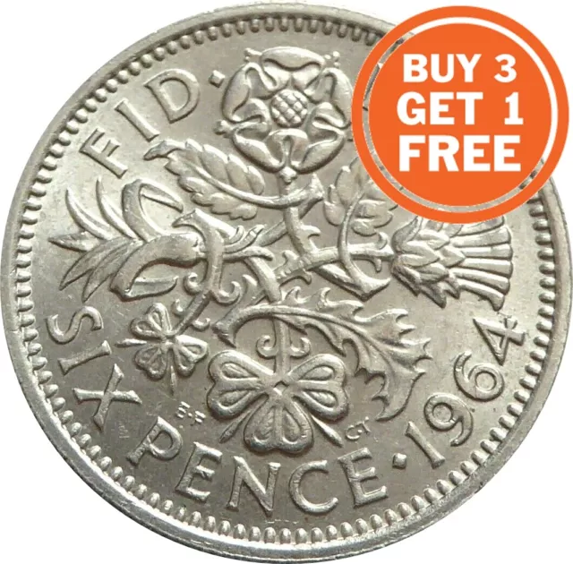 Sixpence Elizabeth Ii Coin Choice Of Year 1953 To 1967