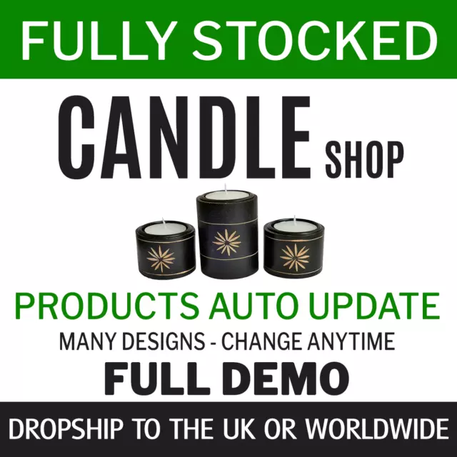 Candle Dropshipping Shop FULLY Stocked UK eCommerce Store website