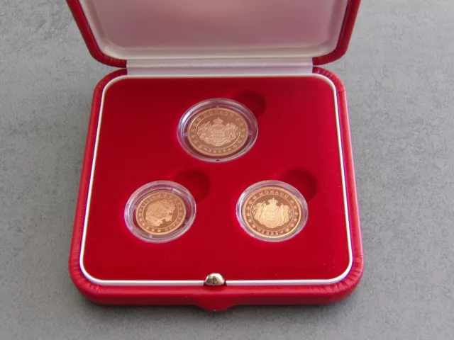 Coffret Belle Epreuve 1-2-5 Cents Monaco 2005