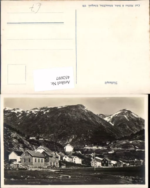 452697,Norway Hellesylt Teilansicht Bergkulisse
