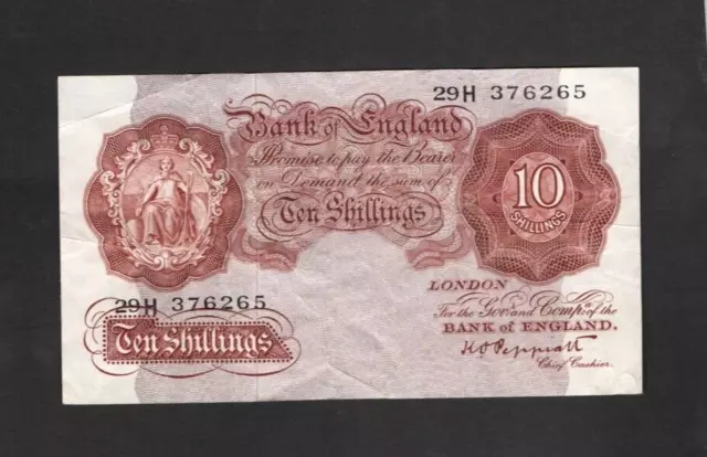 BANK OF ENGLAND 10 shillings 1948 Peppiatt 4th Period B262, Circulated