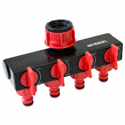 AM-Tech U2512 Adattatore Rubinetto 4 vie plastica fare clic su adatta Tubo Connettori strumento da giardino 