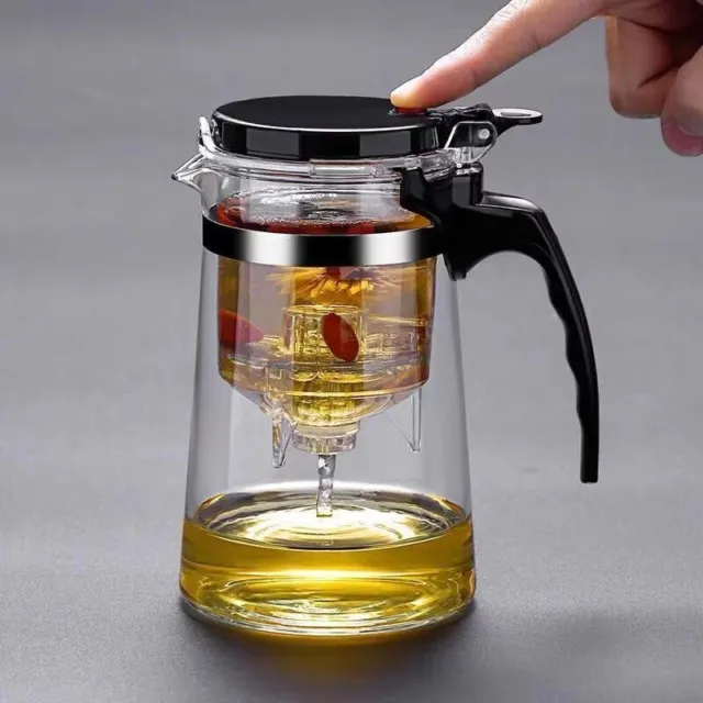 Tea Pots Heat Resistant Glass Tea Pot Chinese Kung Fu Tea Set Kettle 500ML