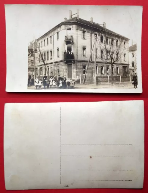 Foto AK DRESDEN ? um 1910/20 Wohnhaus Geschäftshaus mit Kindern   ( 6557