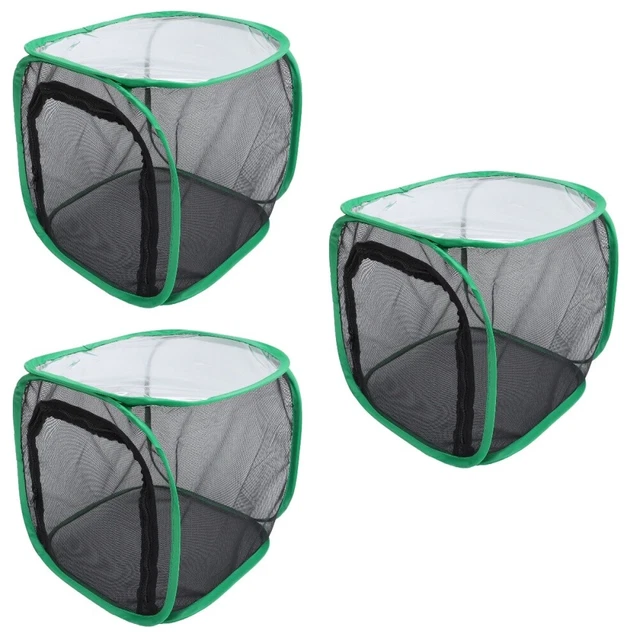 3 Pcs Foldable Plant Incubator Terrarium Insect Habitat Cage Kit Child Ground