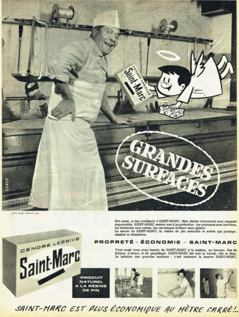 PUBLICITÉ 1967 LESSIVE SAINT MARC POUR CARRELAGE SOL ET ÉVIER - ADVERTISING