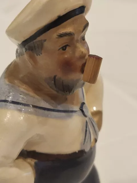 Vintage Napco Sailor Ceramic Figurine - S7733B - Hand Painted - Japan With Pipe